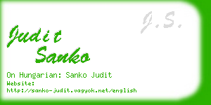 judit sanko business card